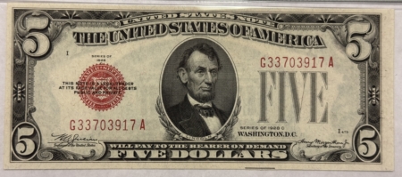 Legal Tender 1928C $5 US RED SEAL LEGAL TENDER NOTE, FR#1528 (GA BLOCK) PMG 64 CHOICE UNC EPQ